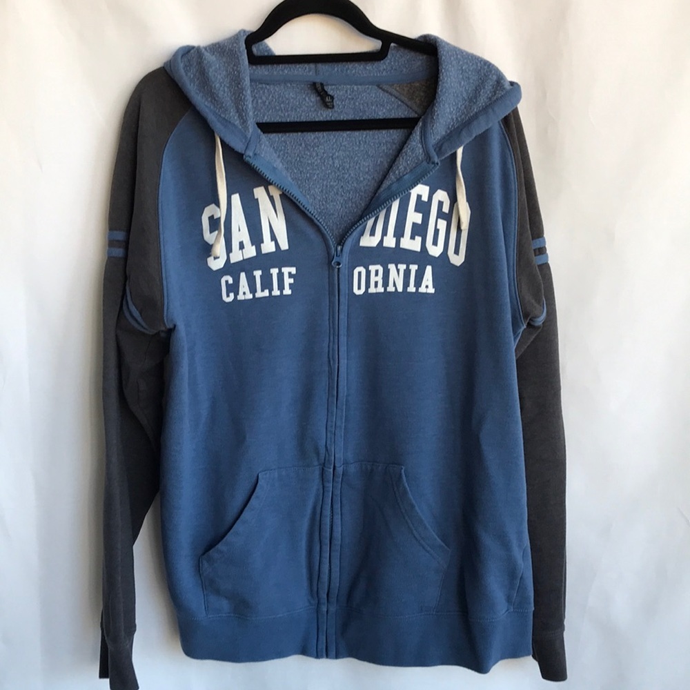 Southern Breeze blue San Diego zip-up hoodie, XL